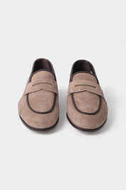 Suede loafers - Taupe