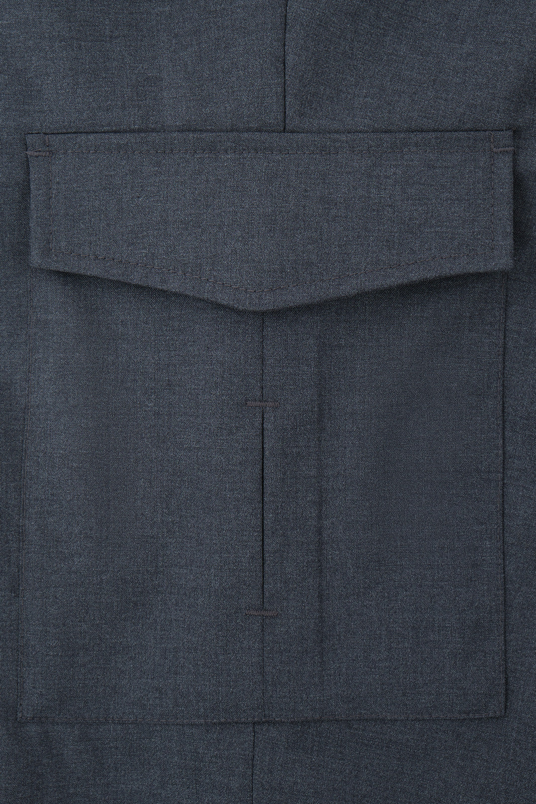 Stretch Wool Cargo Pants - Medium Grey