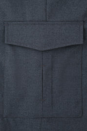 Stretch Wool Cargo Pants - Medium Grey