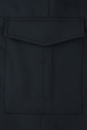 Stretch wool cargo pants - Black