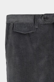 Corduroy Cargo Pants - Grey