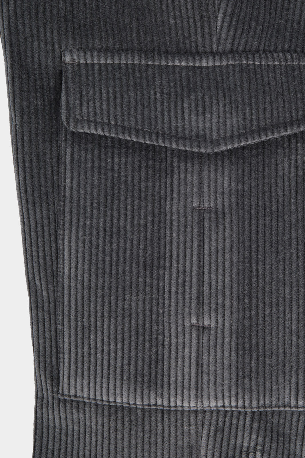 Corduroy Cargo Pants - Grey