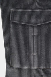 Corduroy Cargo Pants - Grey