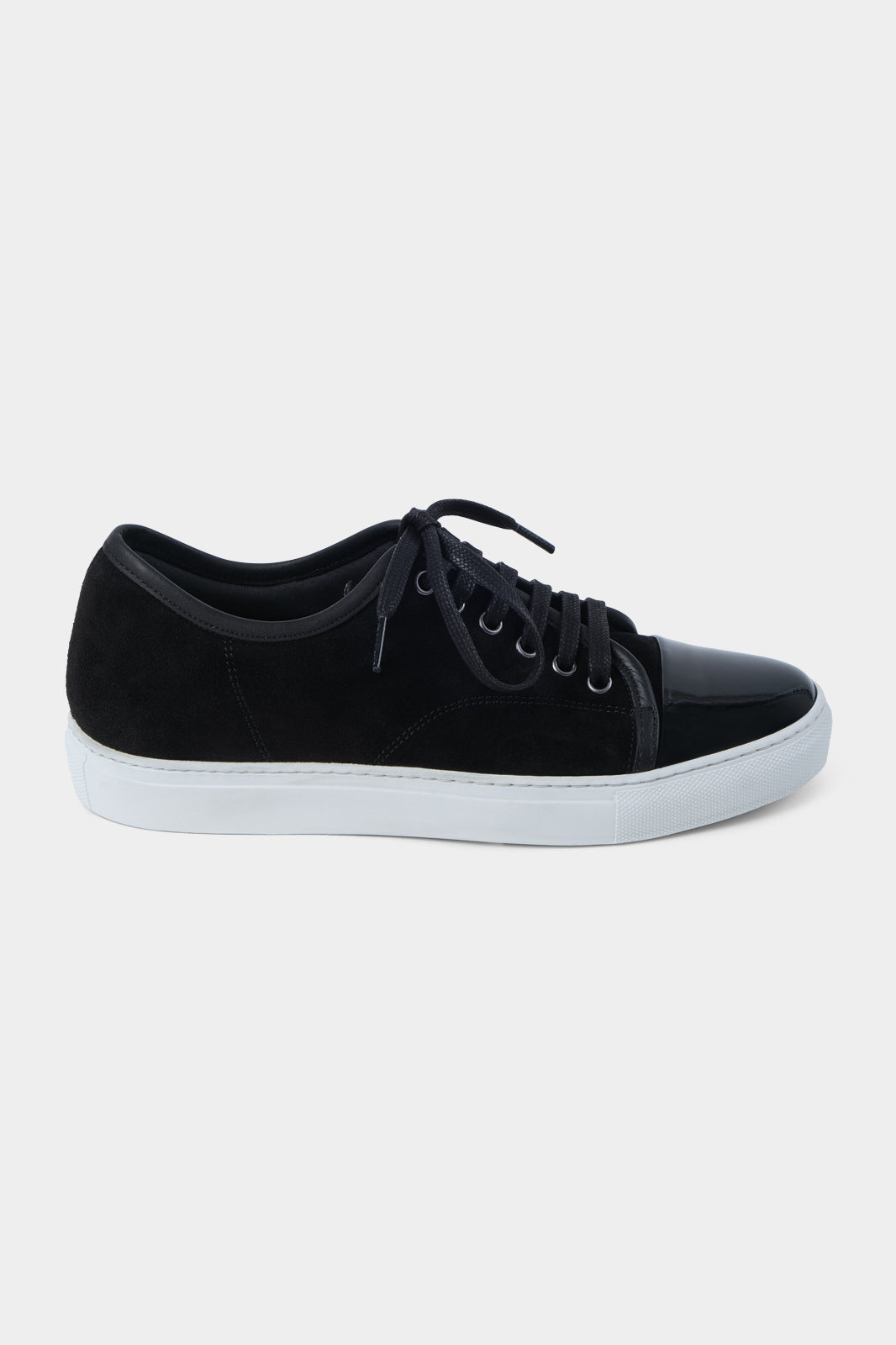 Patent toe sneaker - Black
