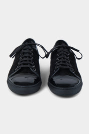 Patent toe sneaker with black sole - Black