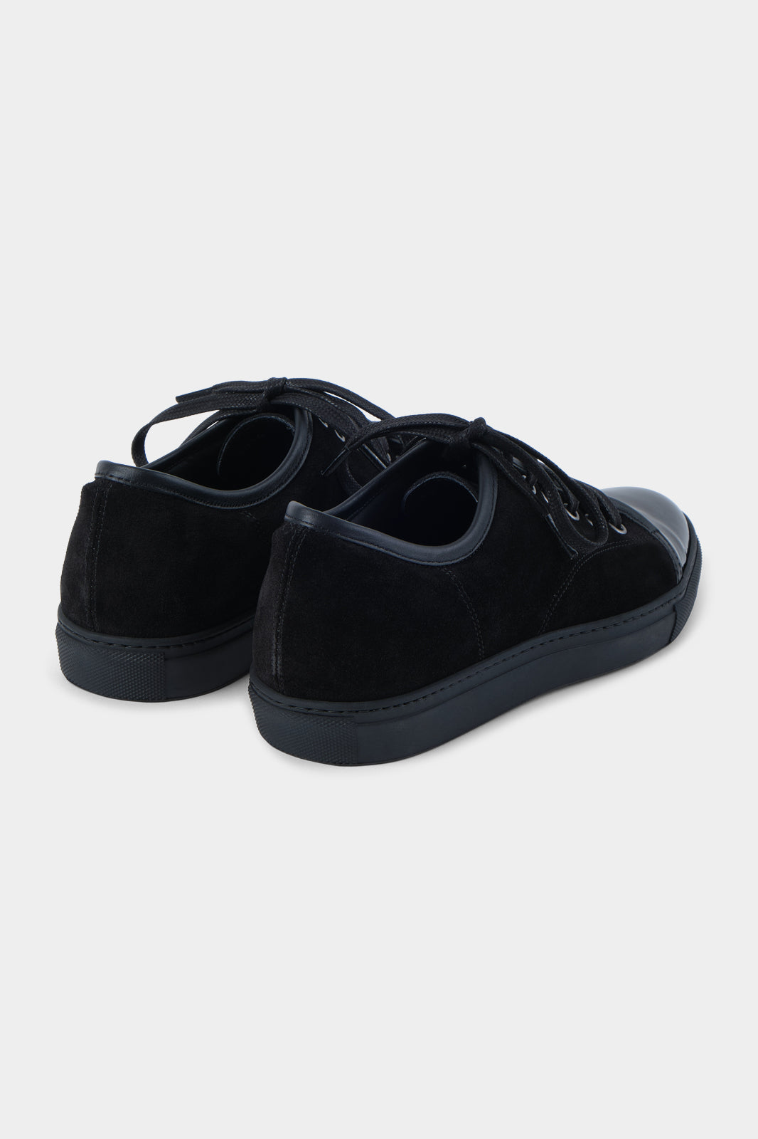 Patent toe sneaker with black sole - Black