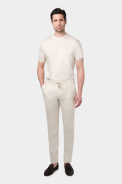 Vayan round neck t-shirt in ice cotton - Beige
