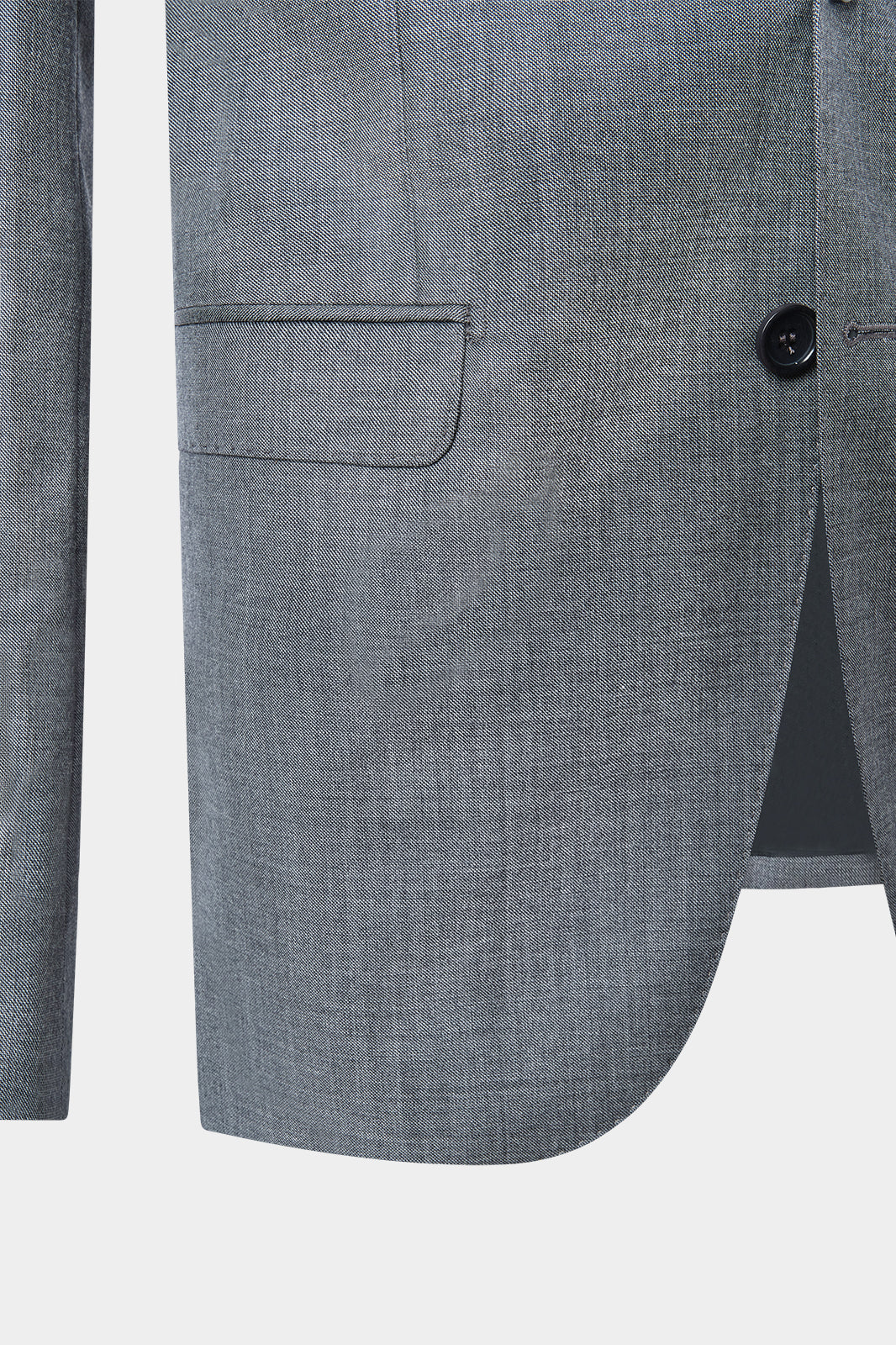 Slim Lapel Suit - Medium Grey