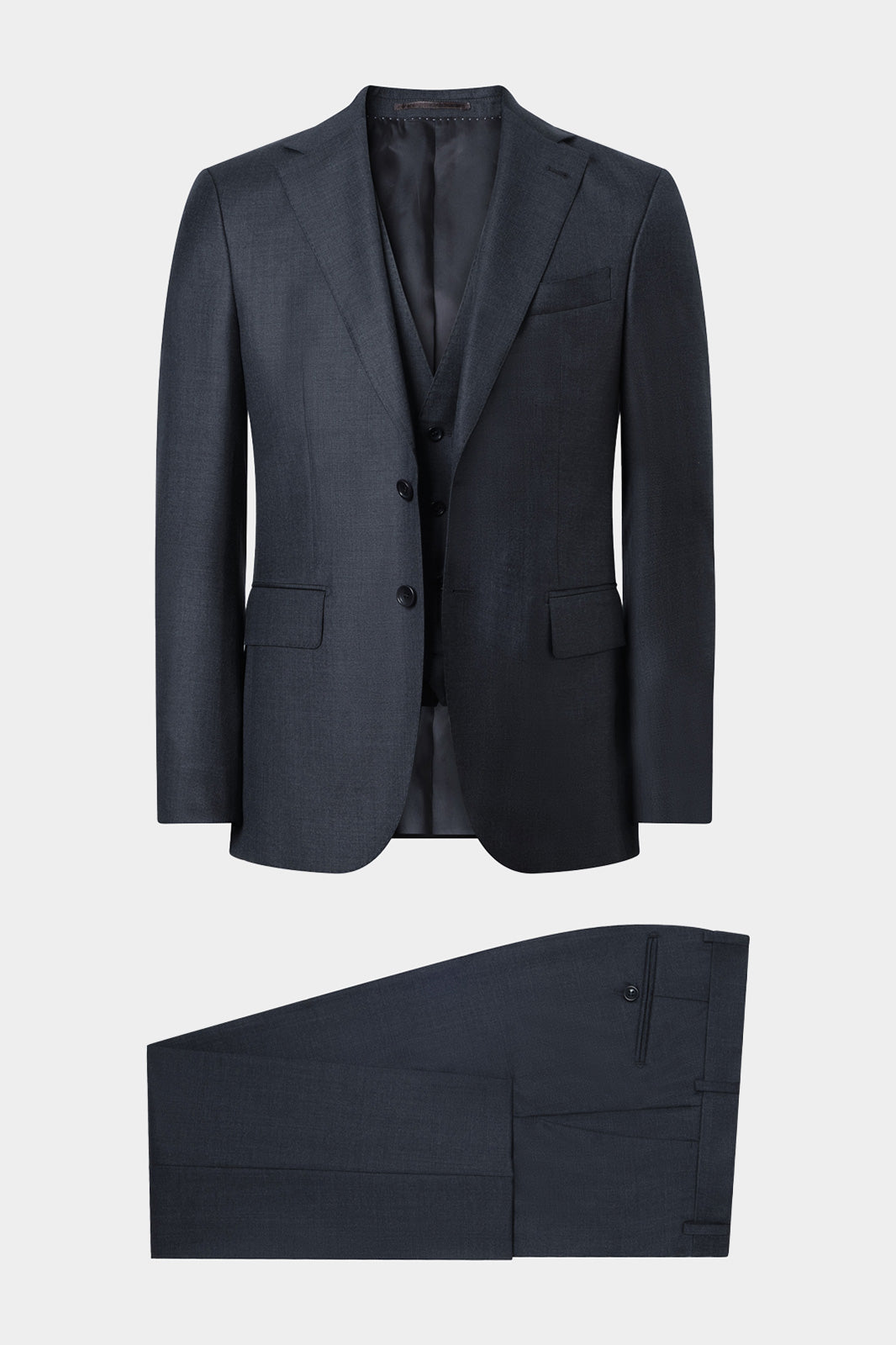 Découvrez notre costume 3 pièces coupe cintrée en 100% laine de chez Vitale barberis Canonico.