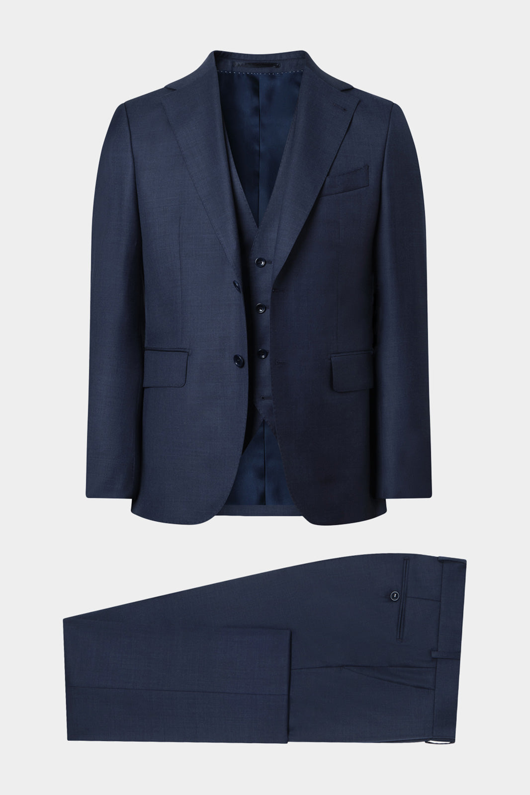 Découvrez notre costume 3 pièces coupe cintrée en 100% laine de chez Vitale barberis Canonico.
