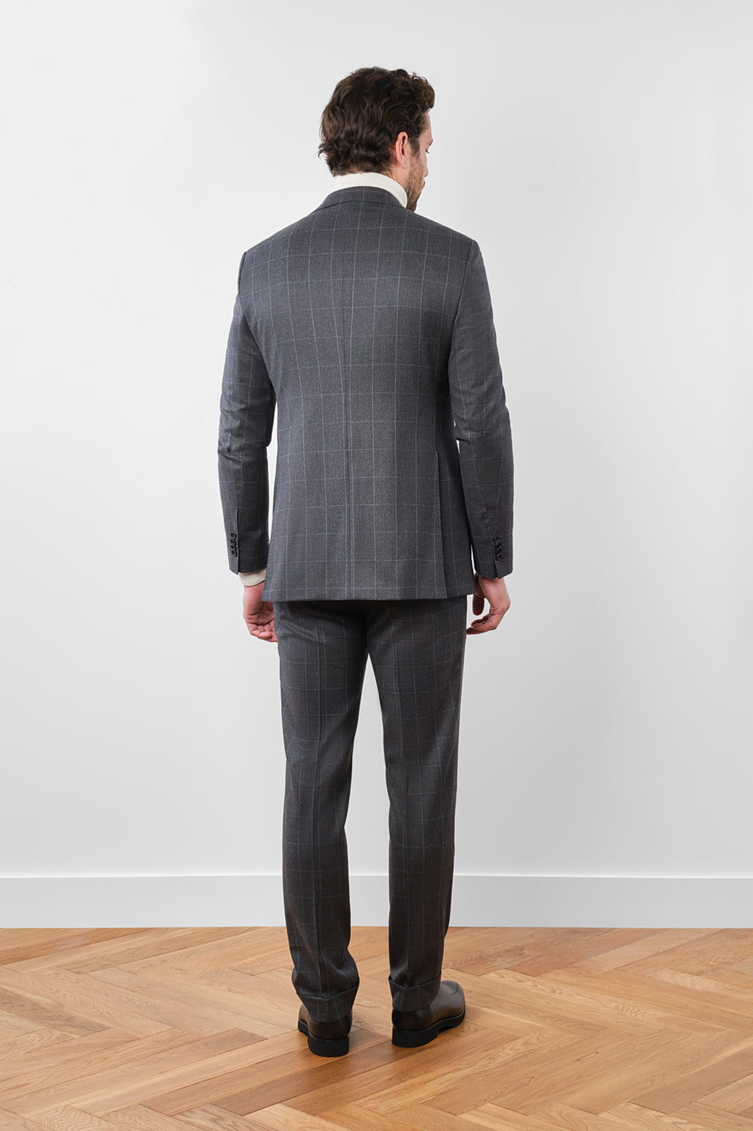 Checked Suit - Medium Grey