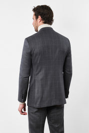 Checked Suit - Medium Grey