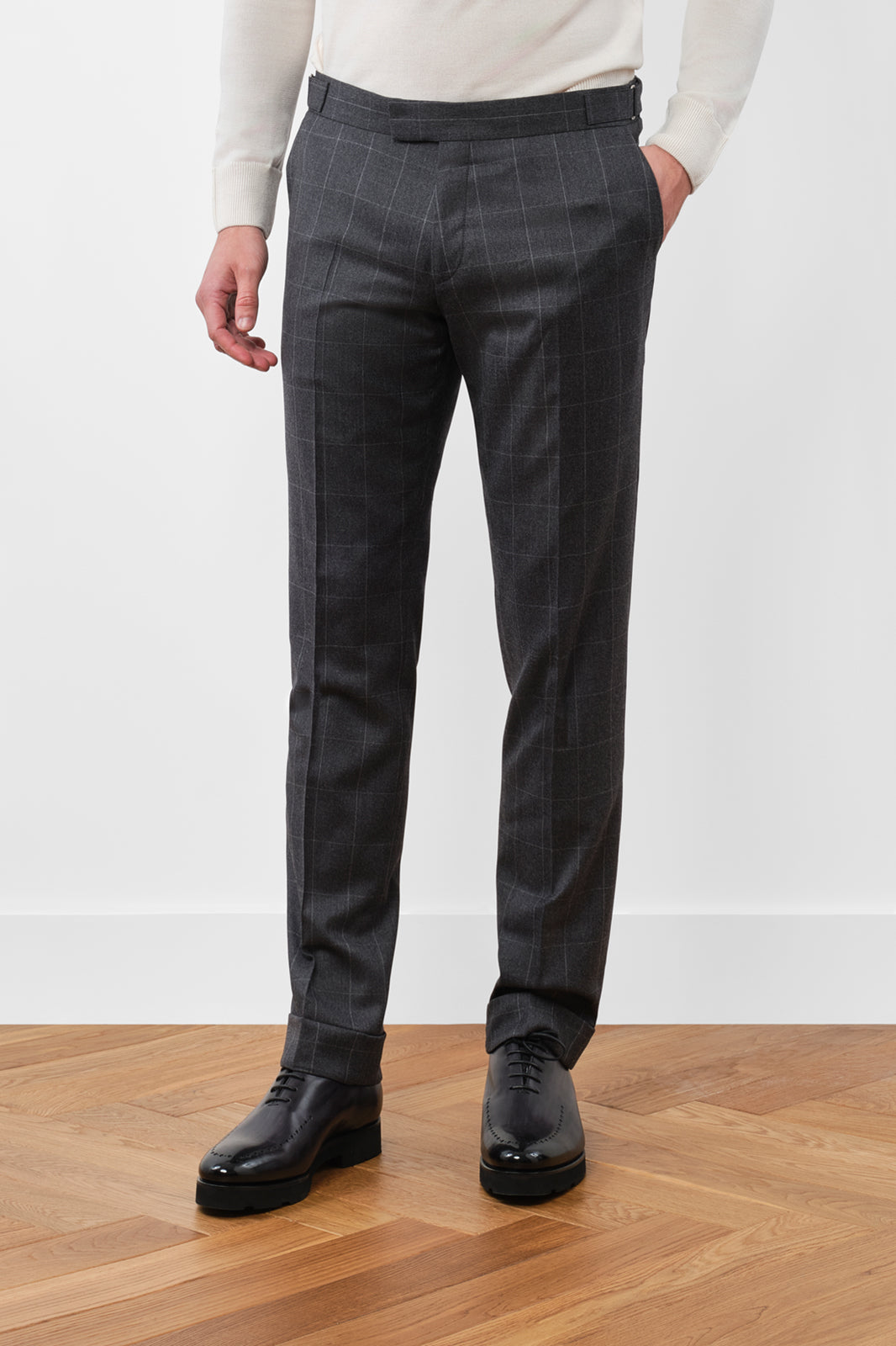Checked Suit - Medium Grey