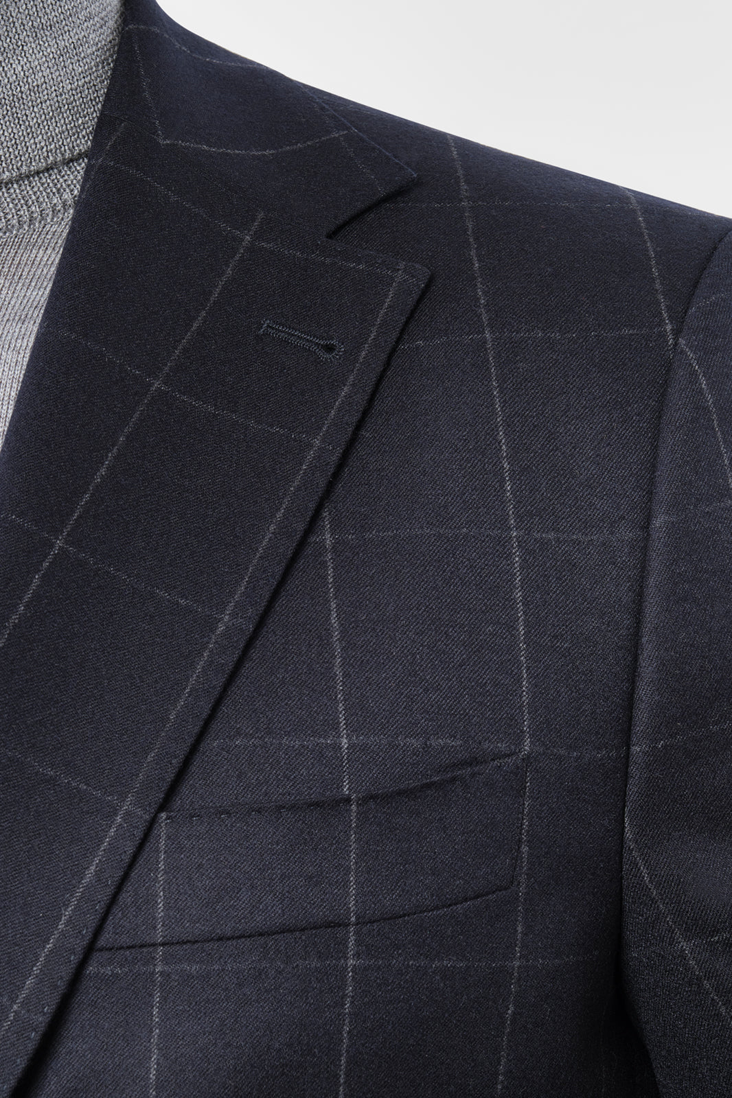 Checked Suit - Navy Blue