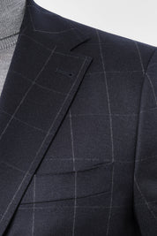 Checked Suit - Navy Blue