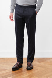 Checked Suit - Navy Blue