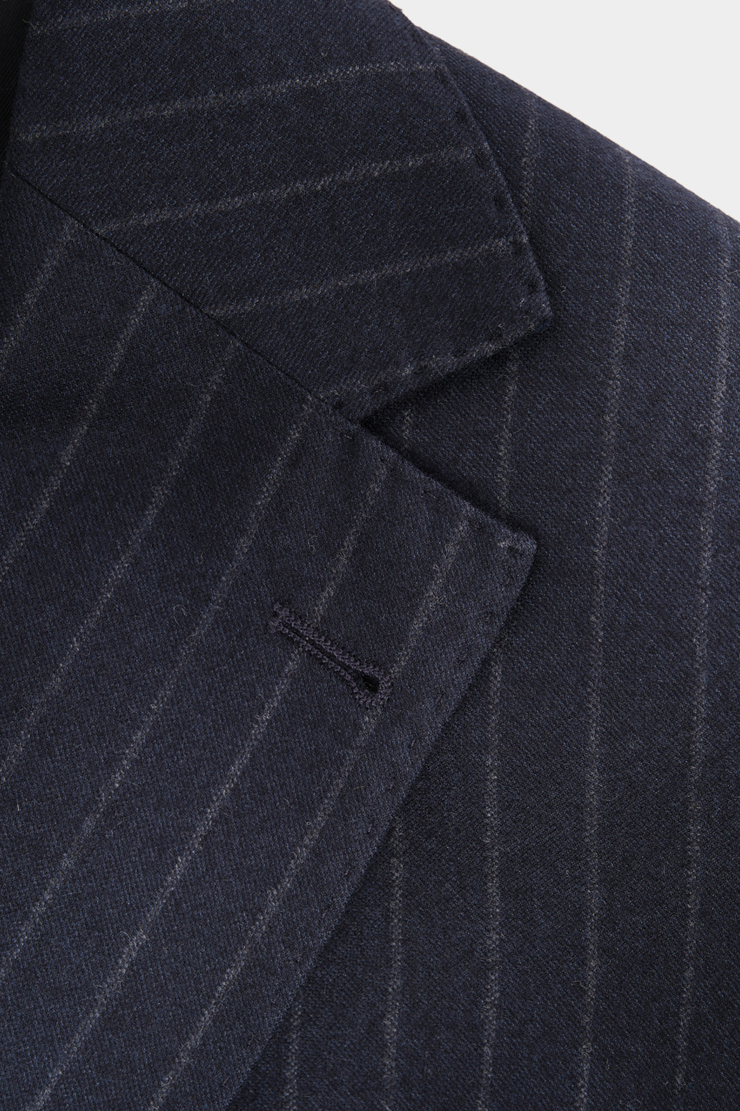Chalk Stripe Wool Suit - Navy
