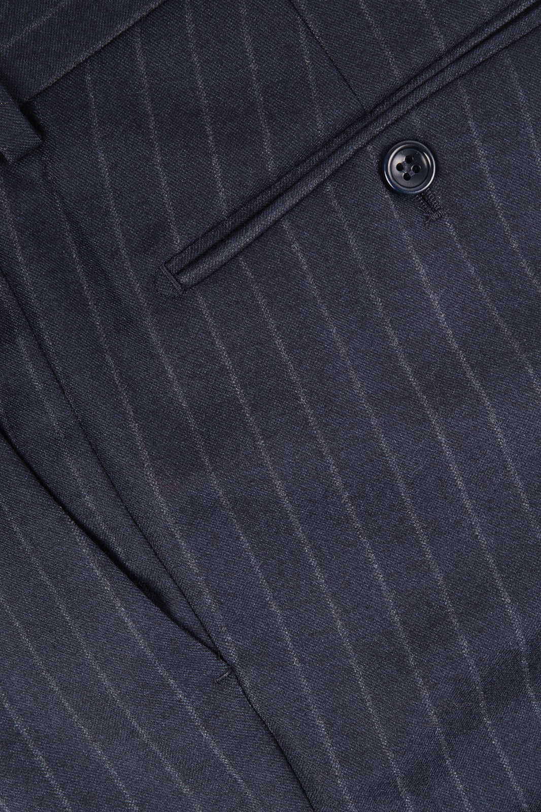 Chalk Stripe Wool Suit - Navy