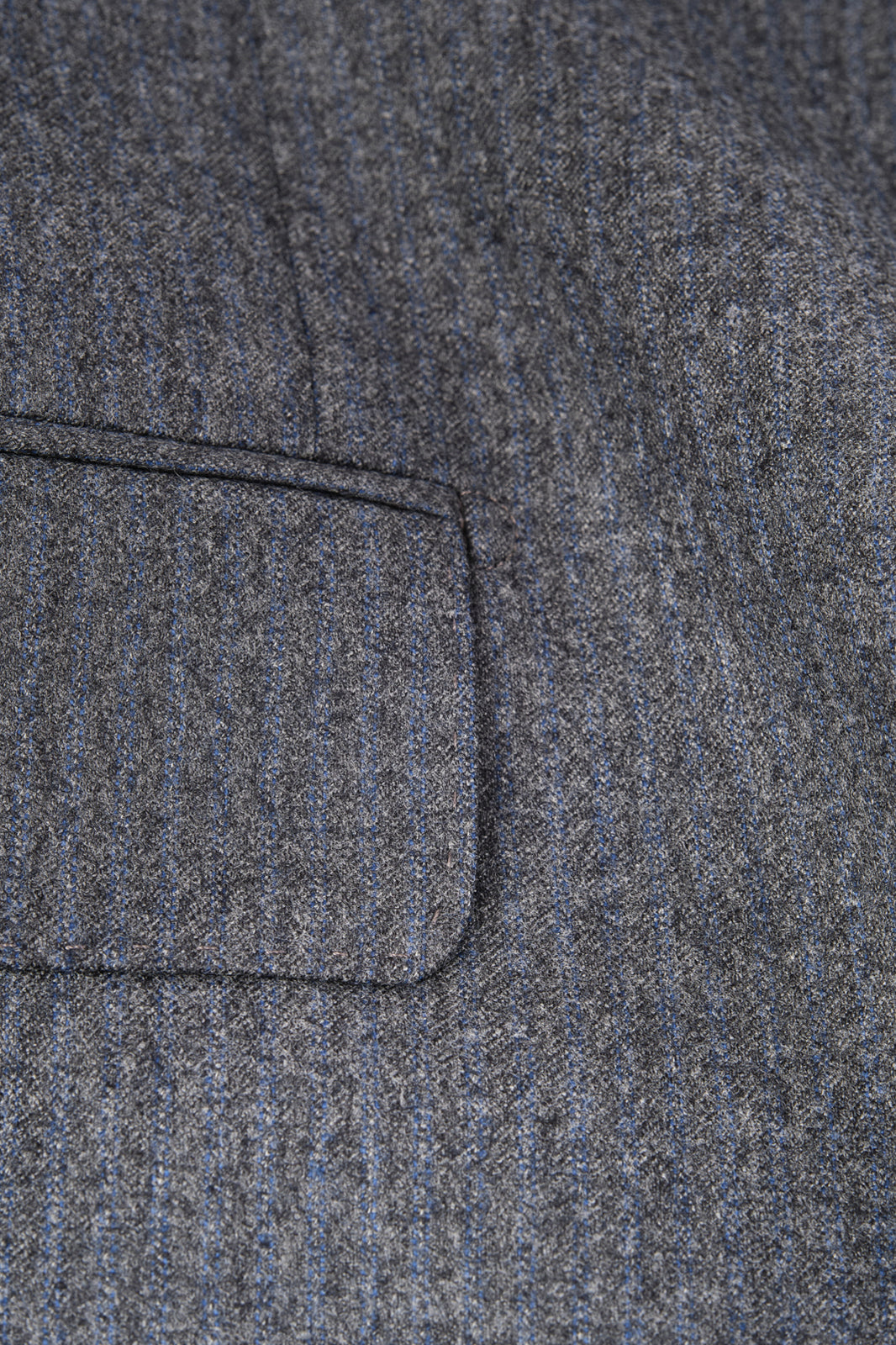Wool suit - Mid grey with blue stripe