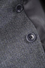 Wool suit - Mid grey with blue stripe