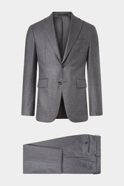 Wool suit - Mid grey with blue stripe