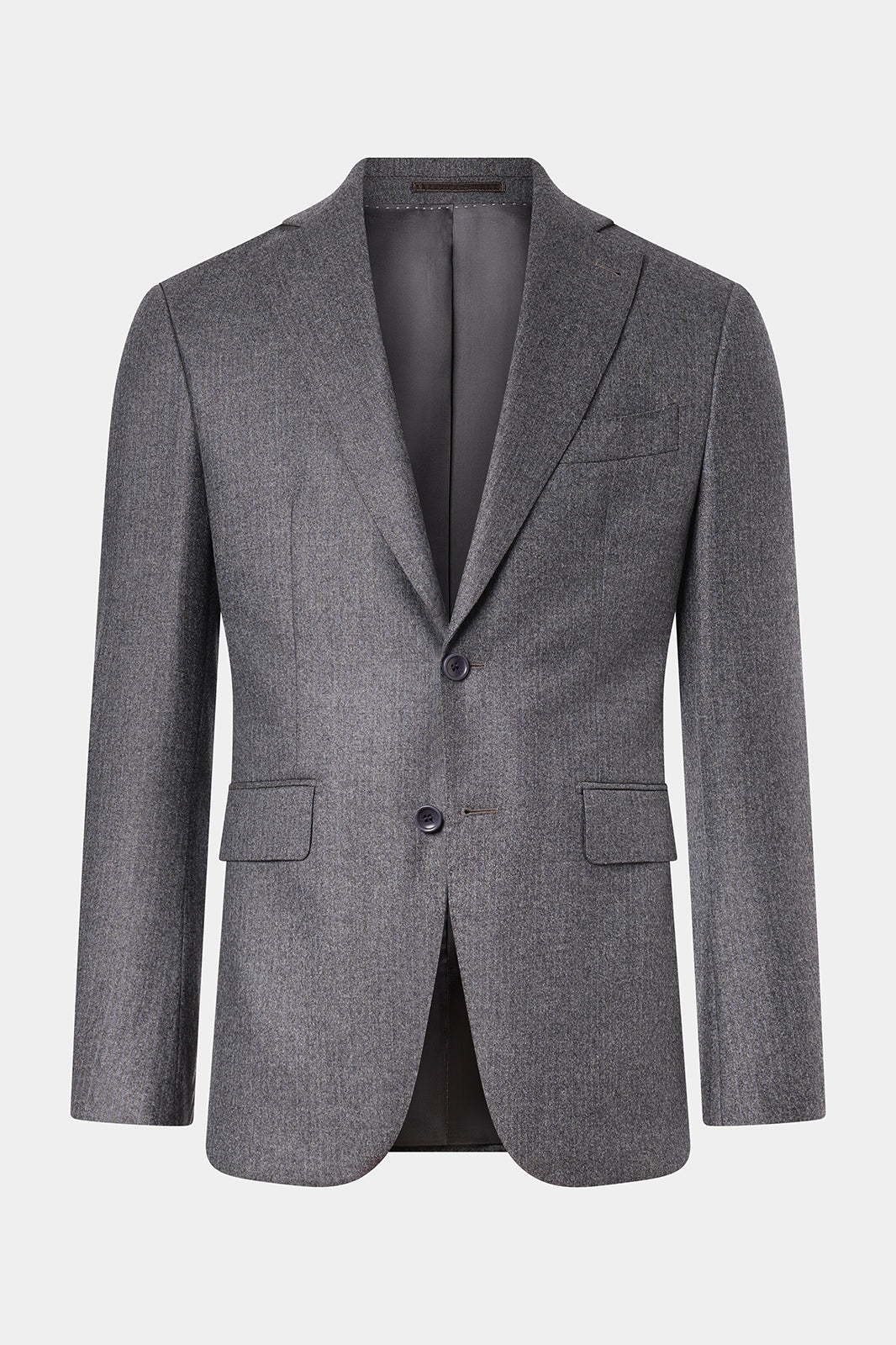 Wool suit - Mid grey with blue stripe