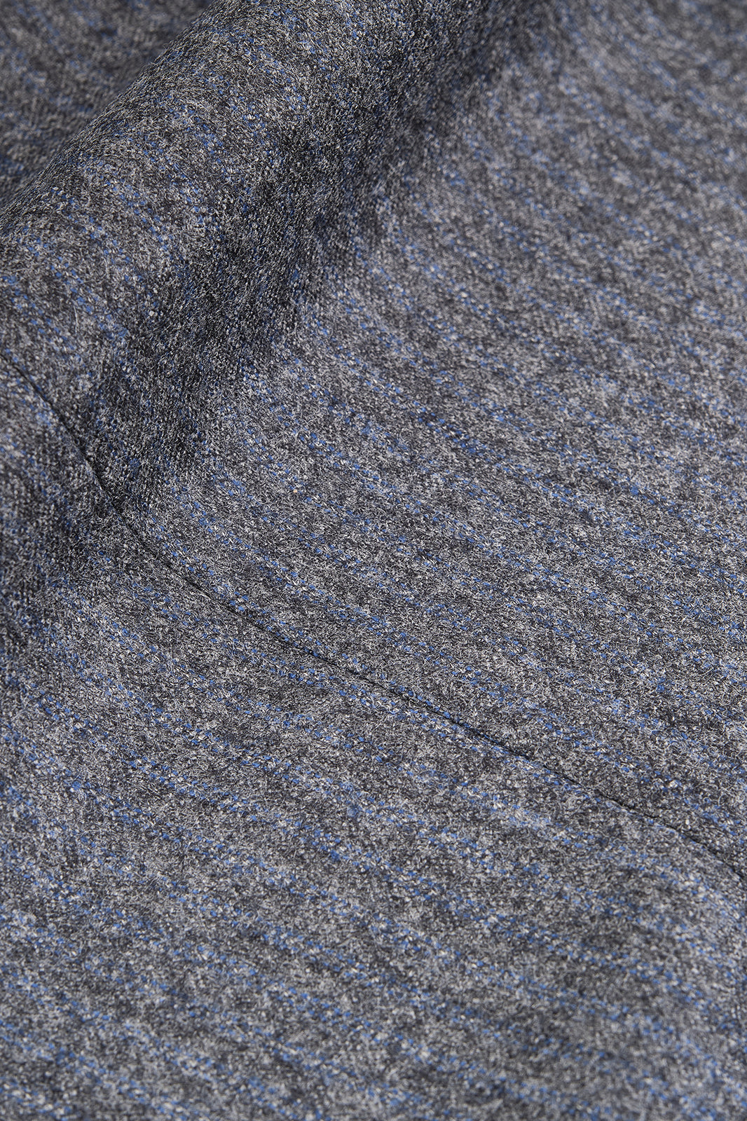 Wool suit - Mid grey with blue stripe