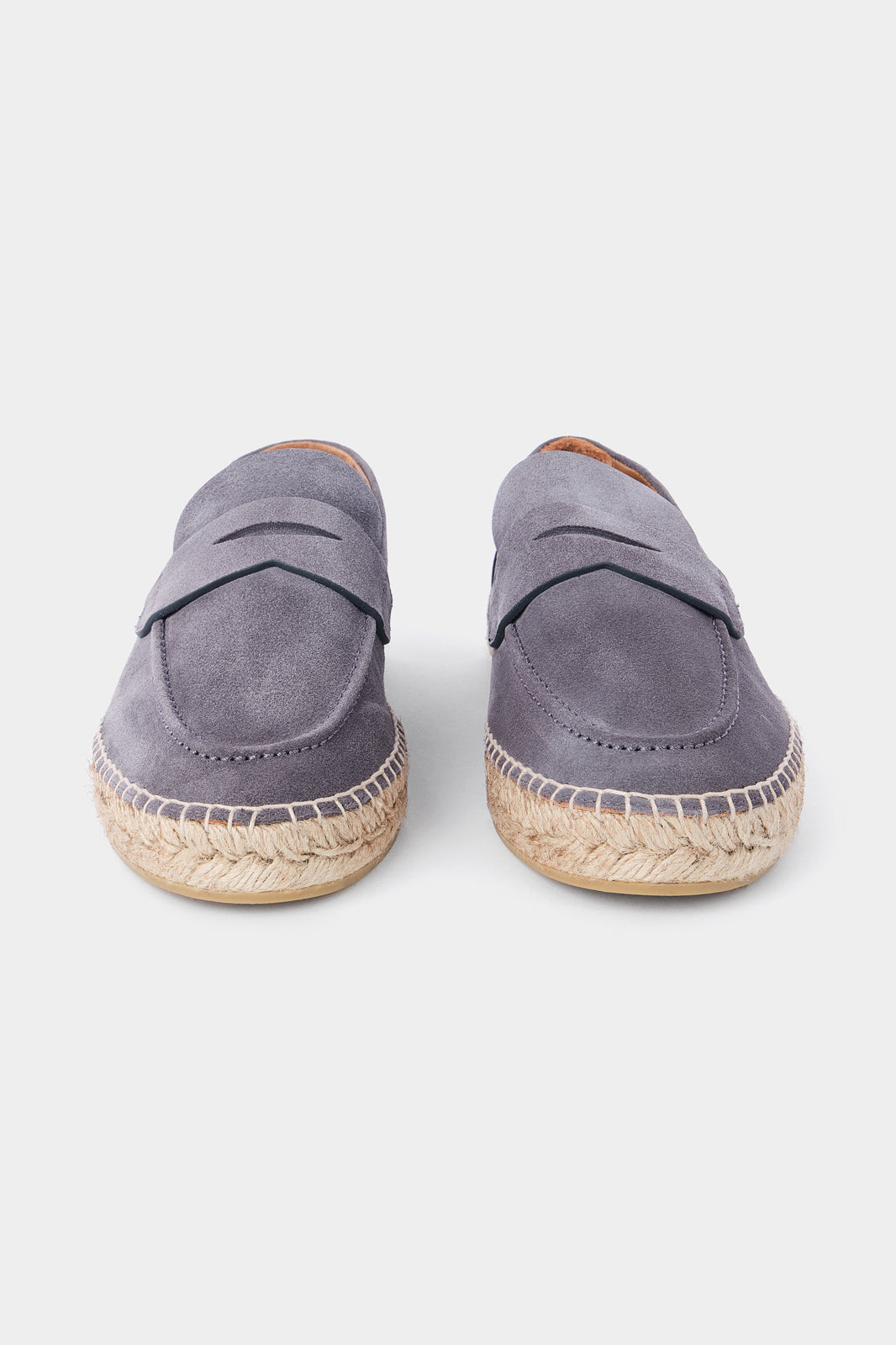Leather Espadrille - Grey