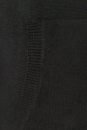 Hooded wool zipped vest - Black
