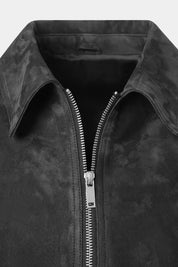 Zipped leather jacket - Black