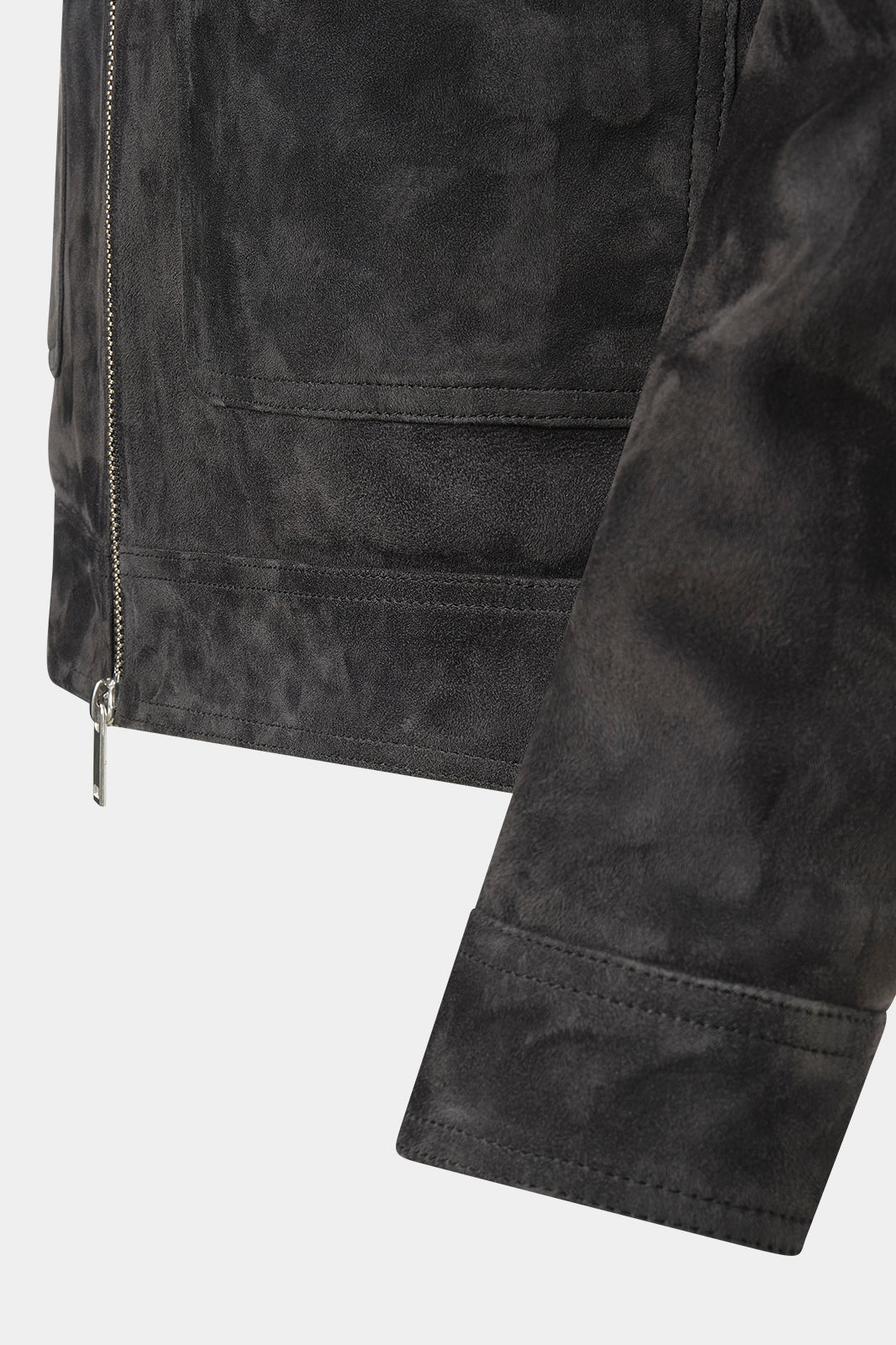 Zipped leather jacket - Black