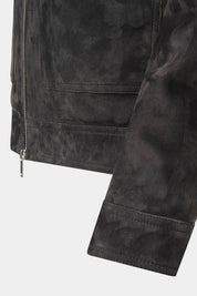 Zipped leather jacket - Black