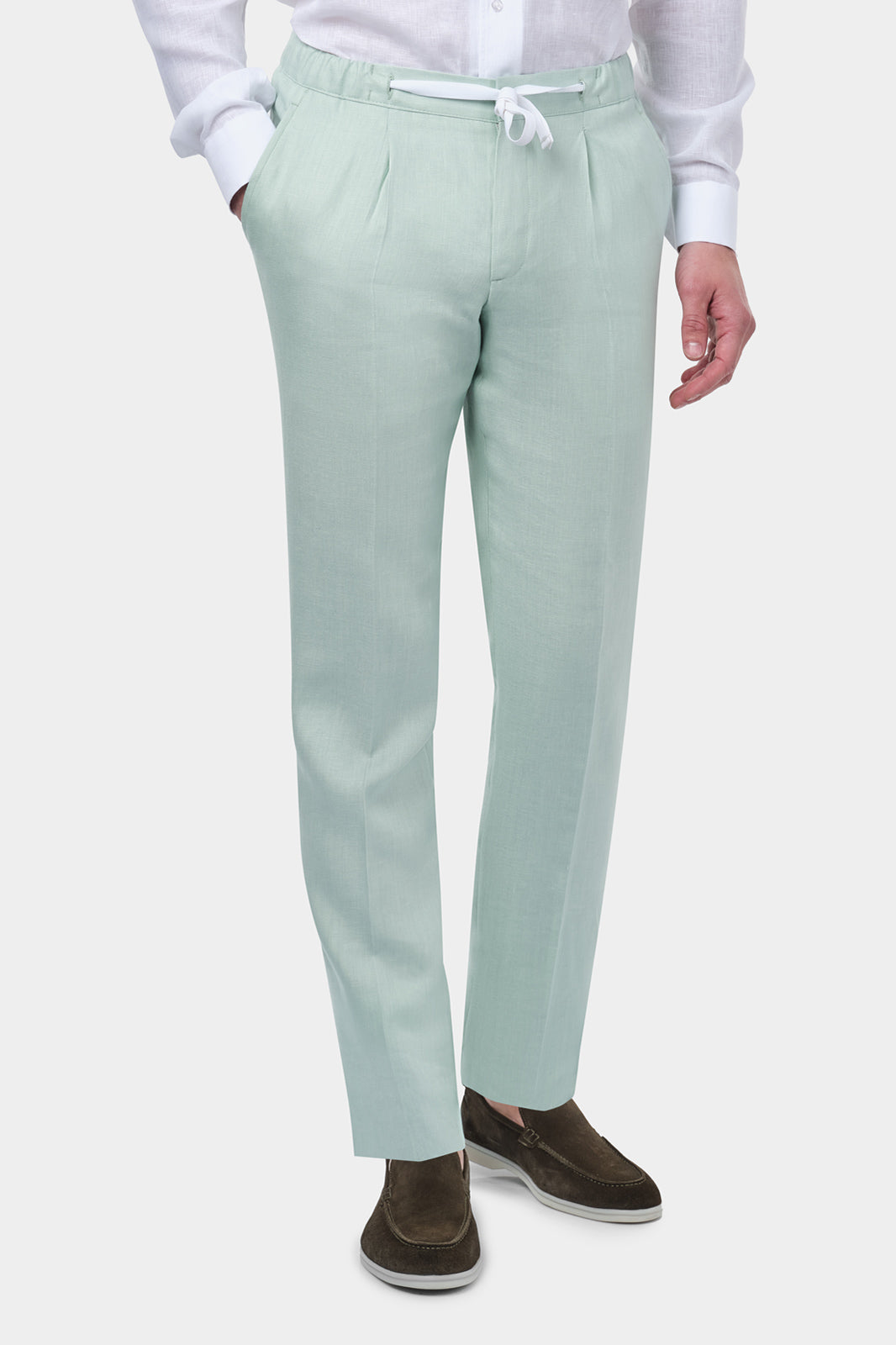 Pantalon jogpant en lin Vert d'eau Danyberd