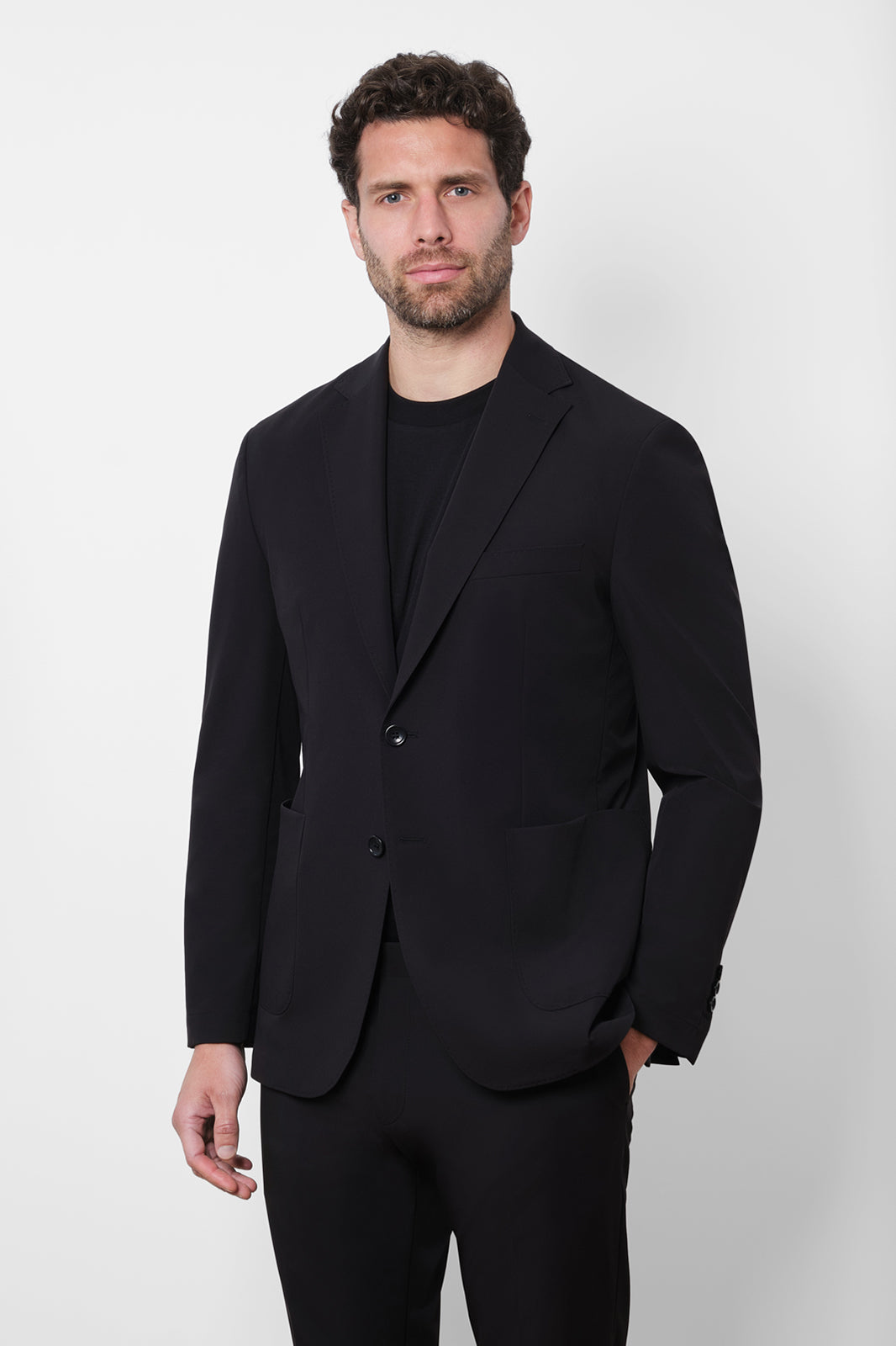 Bon suit with patch pocket - Black - OUT OF STOCK