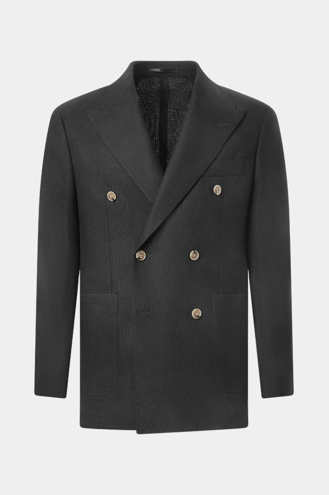 Double-breasted braided blazer - Black | Danyberd