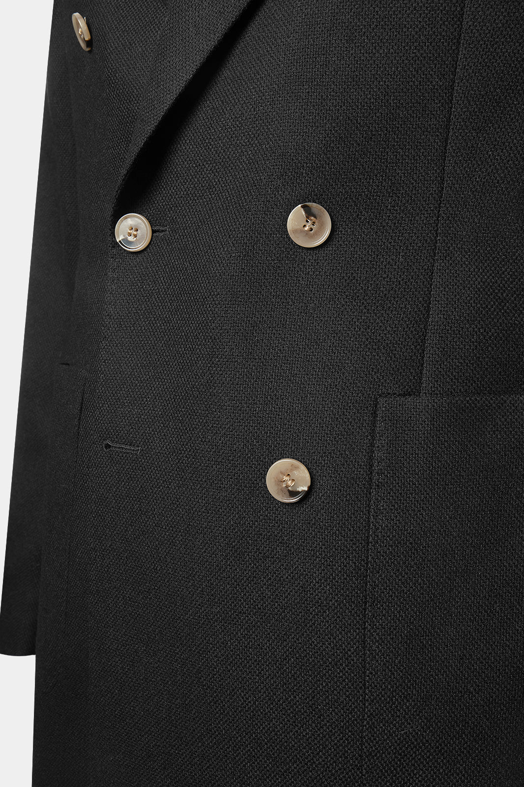 Blazer natté croisé - Noir