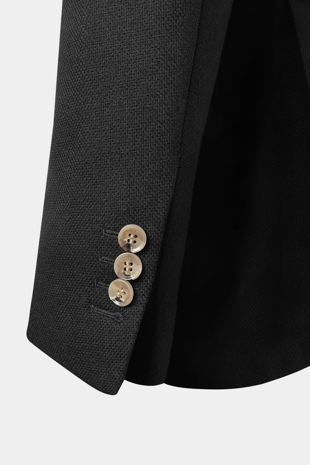 Blazer natté croisé - Noir