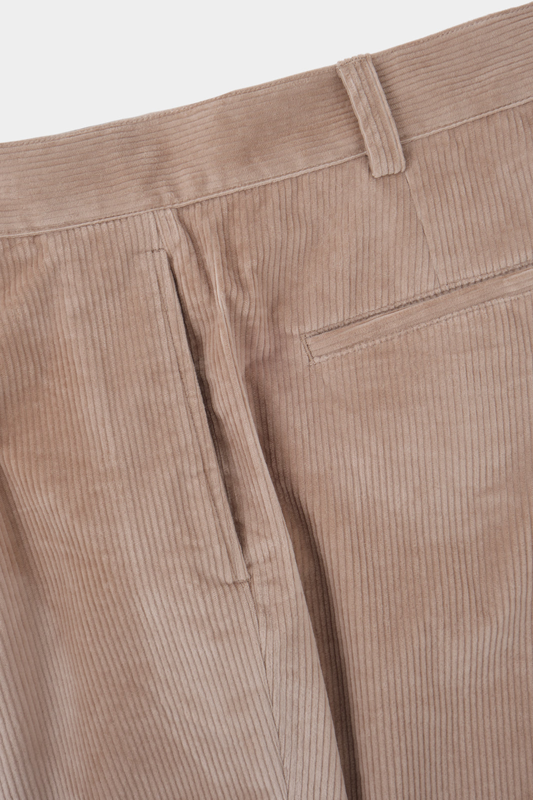Pantalon large velours côtelé large - Beige