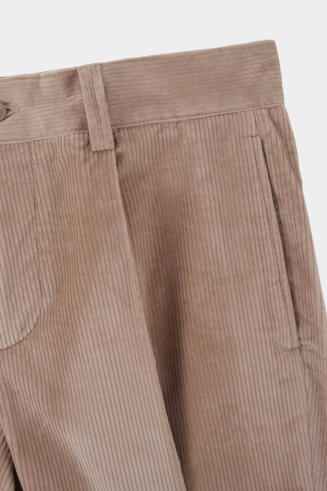 Pantalon large velours côtelé large - Beige