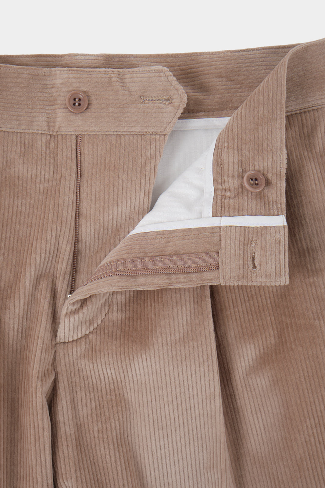 Pantalon large velours côtelé large - Beige