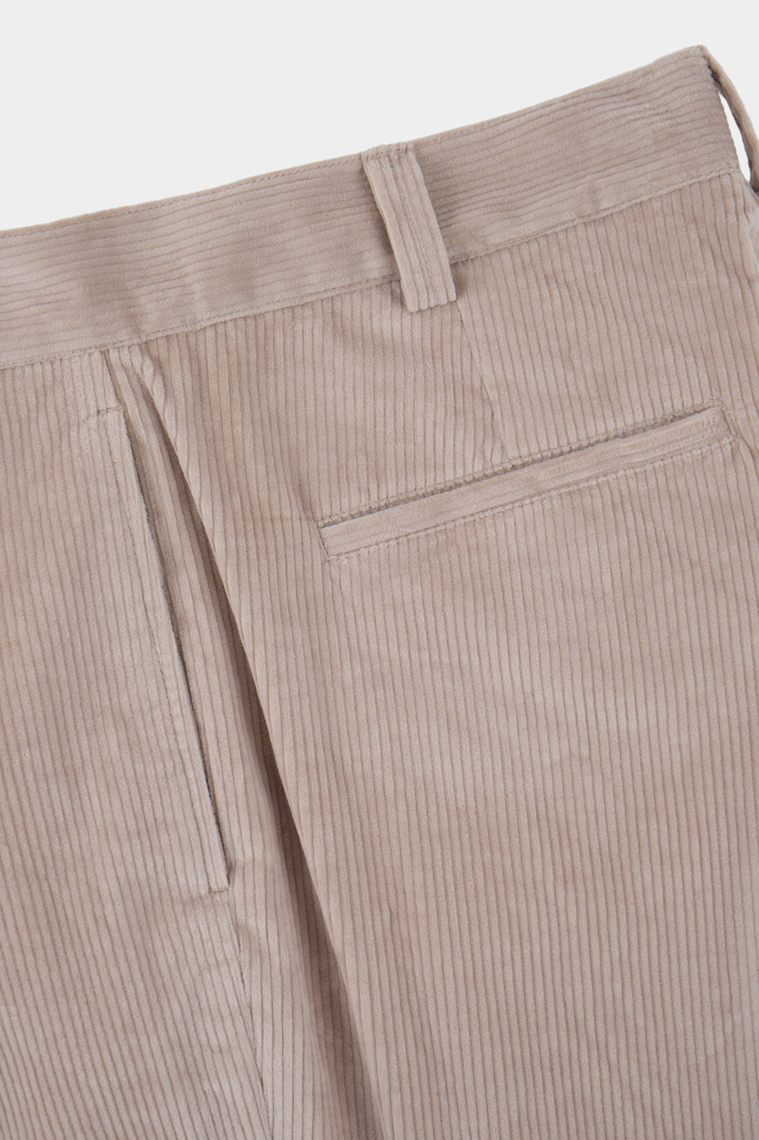 Pantalon large velours côtelé large - Beige clair