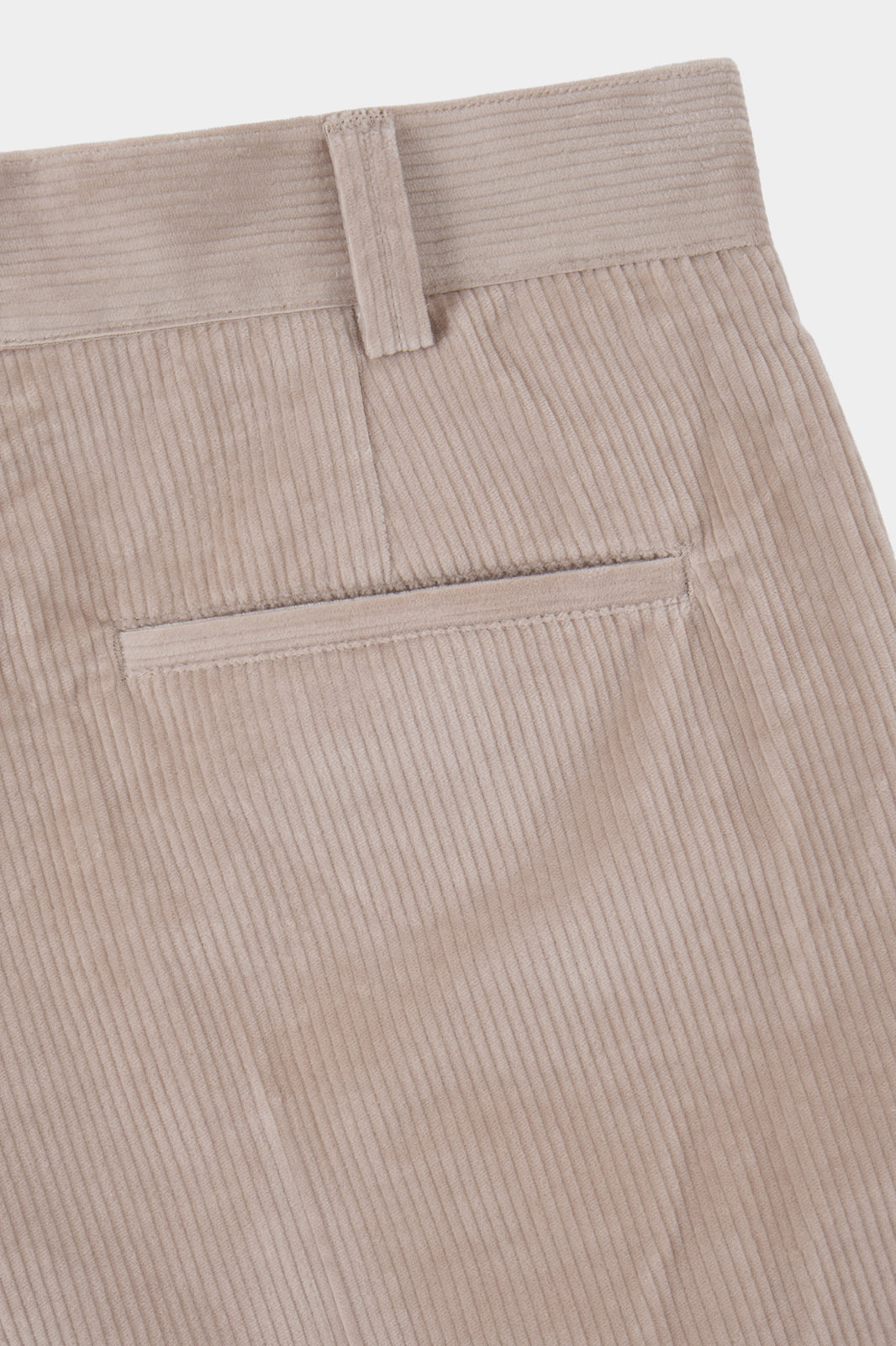 Pantalon large velours côtelé large - Beige clair