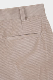 Pantalon large velours côtelé large - Beige clair