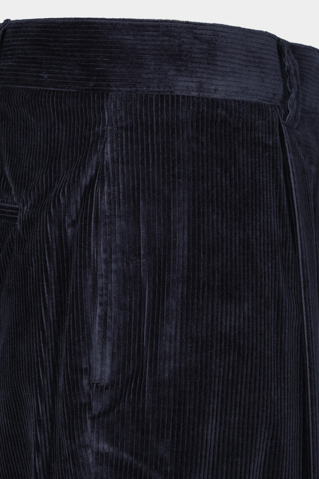 Pantalon large velours côtelé large - Marine