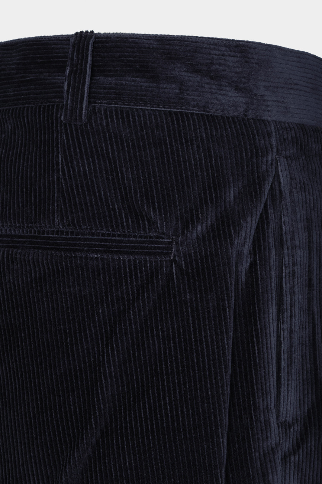 Pantalon large velours côtelé large - Marine