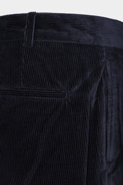 Pantalon large velours côtelé large - Marine