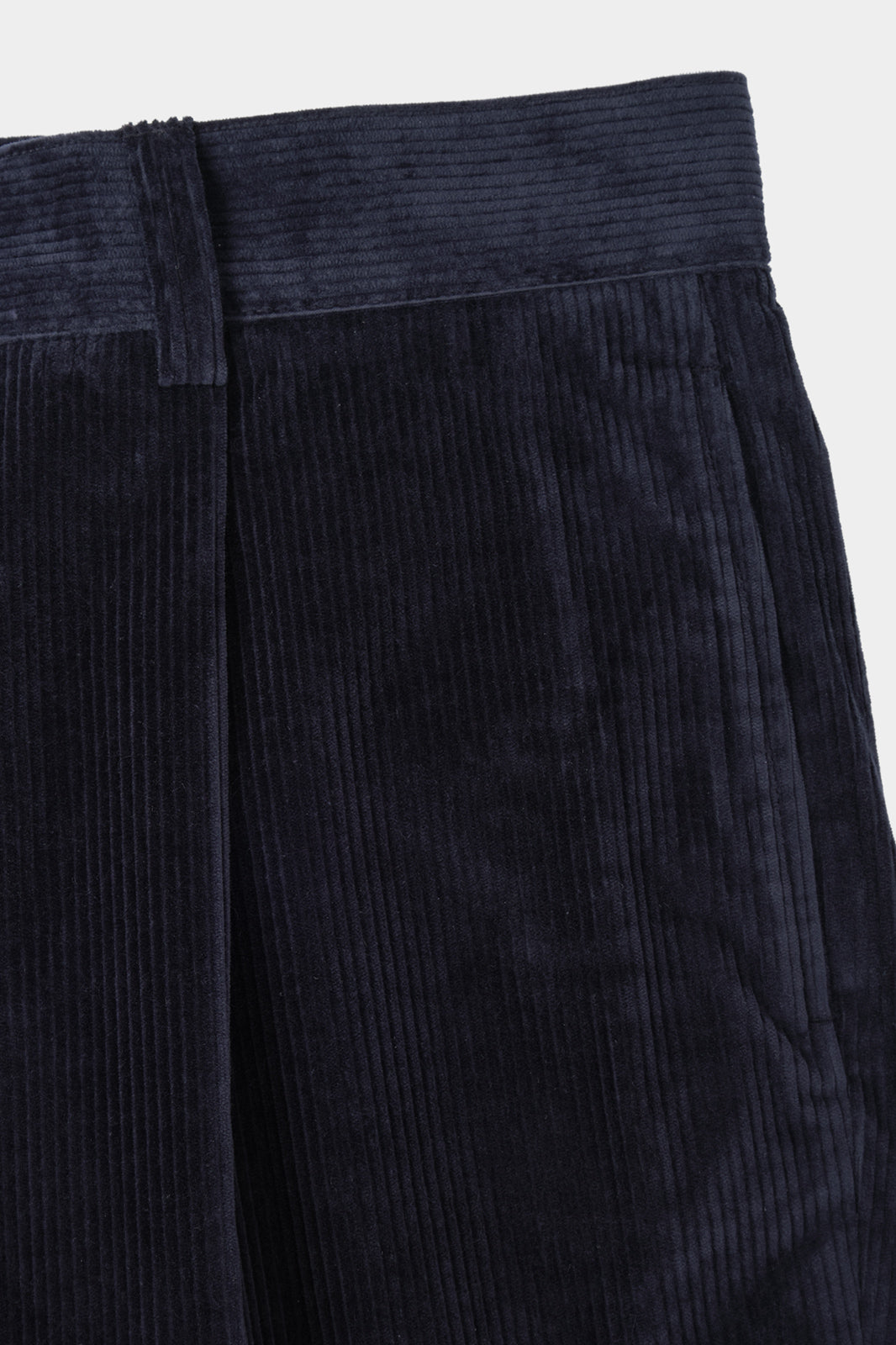 Pantalon large velours côtelé large - Marine