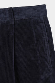 Pantalon large velours côtelé large - Marine