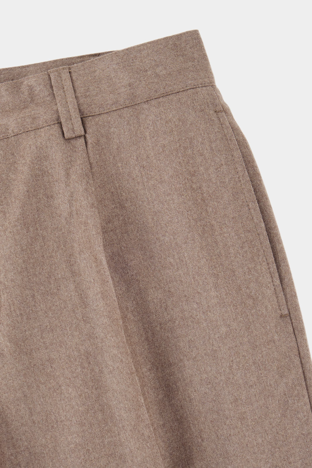 Pantalon large flanelle - Beige