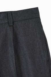 Pantalon large flanelle - Gris anthracite